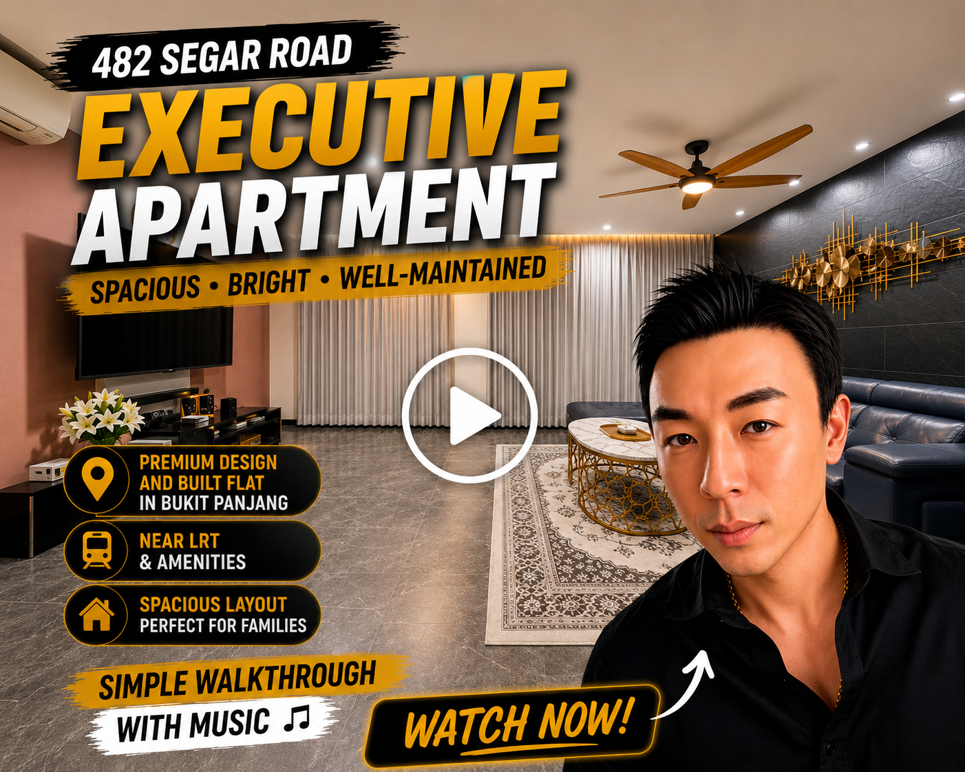 482 Segar Road executive apartment in Bukit Panjang — walkthrough with Ian Teh (Huttons)